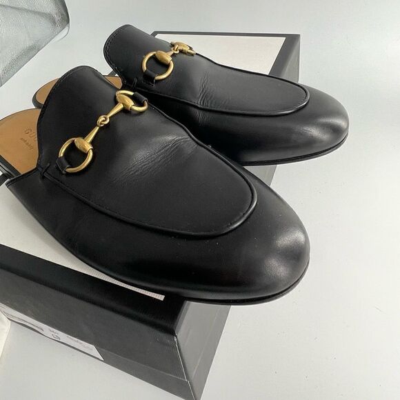 Gucci WOMEN'S PRINCETOWN LEATHER SLIPPER - Picture 12 of 12